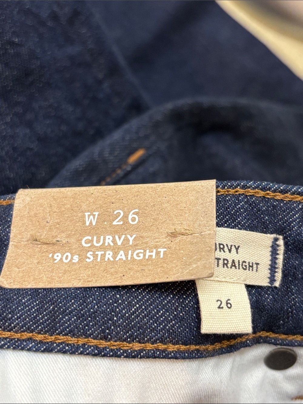 NWT Madewell The Curvy '90s Straight Jean Norman Wash Comfort Stretch Size 26 - Picture 14 of 16